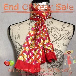 Red Floral Ascent Scarf